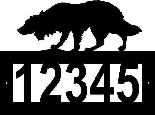 Custom Crafted BORDER COLLIE Steel Address Sign
