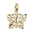 Butterfly Charm 14k Gold 11mm