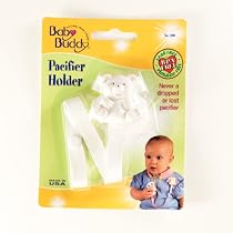 Baby Buddy Bear Pacifier Holder, White
From Baby Buddy
