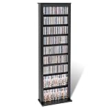 Prepac Black Slim Barrister Media (DVD,CD,Games) Storage Rack