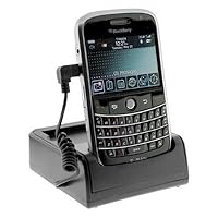 3-In-1 USB Hot Sync Cradle Twin Desktop charger with Spare Battery Charger Slot For RIM Blackberry Bold 9000 Smartphone