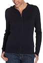 IZOD Women's Long Sleeve Cable Hoodie with Rib Back