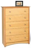 Sonoma Maple 5 Drawer Chest - Prepac - MDC-3345
