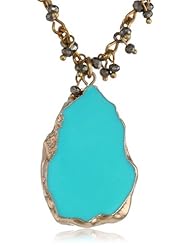 Lucky Brand "Fond Yearning" Turquoise Pendant Necklace, 21"