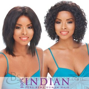 Janet Collection 100% Indian Pure Remy Human Hair Full Lace Wig - JR. IMPERIAL (Wet & Wavy) - 1B OFF BLACK