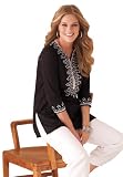 Chelsea Studio Plus Size Tunic Top With Sequin Embroidery