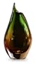 Murano Handblown Vase, 'Verdant Volcano'