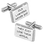 Men's Old Lawyers Silver Plated Cufflink by Necktie Accessories
