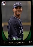 2011 Bowman Baseball Rookie Card # 203 Desmond Jennings RC - Tampa Bay Rays - MLB Trading Card in a Protective Display Case