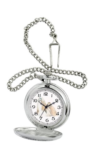 American Kennel Club Men's D1598 Shih Tzu Pocket Watchwith Chain