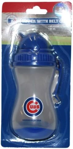 Chicago Cubs Haddad Accessories Blue Sippy Sipper Cup Straw &amp; Belt Clip 10oz