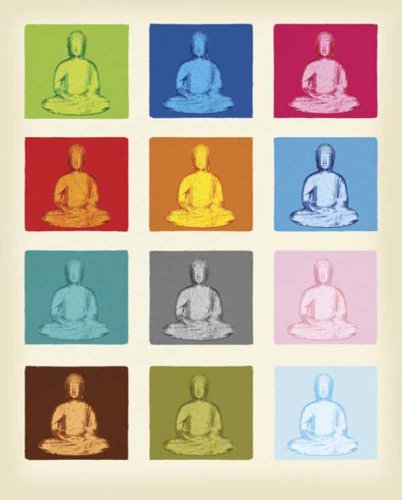 Empire Merchandising 522283 Buddha - Pop Art - Religion Buddhismus Mini-Poster - Druck - Gr&ouml;sse 40 x 50 cm