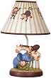 Kids Line Jungle 123 Lamp Base and Shade, Brown