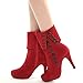 Bumud Women Faux Suede High Stiletto Heel Fashion Martin Boots