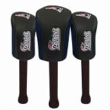 NEW ENGLAND PATRIOTS OFFICIAL GOLF CLUB HEAD COVER SET (3)