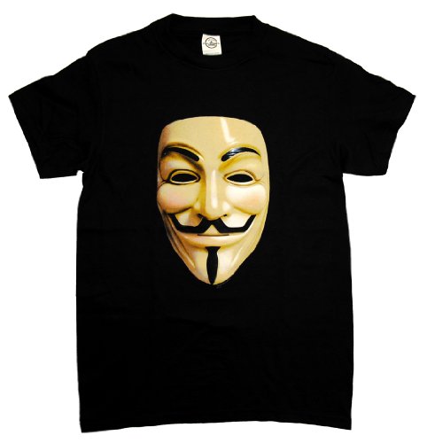masks guy fawkes:V for Vendetta Guy Fawkes Mask Anonymous Movie Adult T-Shirt Tee