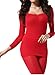 LANBAOSI Women's Round Neck Stretch Seamless Top & Bottom Thermal Underwear Set