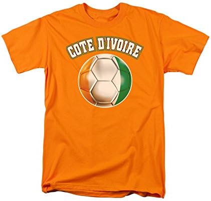 Cote D'Ivoire Ivory Coast African Pride Soccer Ball Flag Adult T-Shirt Tee