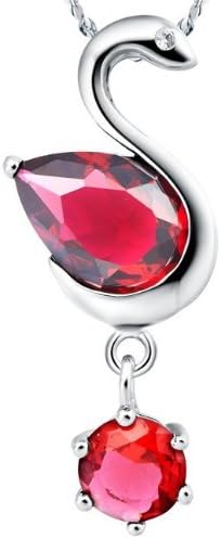Clero Jewelry Fashion Amethyst Red Bird Necklace Mockingbird Pendentif Women Nacklace for Girl Silver Jewelry N488 18k necklaces for men gold