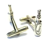 Silver Beer Bottle Cufflinks