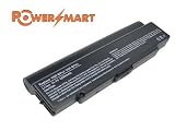 PowerSmart Li-ion 11.10V  6600mAh Black Replacement for SONY VAIO FS93G, PCG-6C1N, VFB-S1-XP, VFN-S90PSY5, FJ90PS, VGN-FZ19VN / VAIO VGC-LA VGC-LB, VGN-AR, VGN-AR11, VGN-AR21, VGN-C, VGN-C50, VGN-C60, VGN-C90, VGN-CR, VGN-FE21, VGN-FE28, VGN-FE30, VGN-FE40, VGN-FE50, VGN-FE92, VGN-FE600, VGN-FE700, VGN-FE800, VGN-FJ, VGN-FS, VGN-FS515, VGN-N, VGN-S, VGN-S240, VGN-S260, VGN-S270, VGN-SZ, VGN-Y Series /VGN-FT, VGN-N, VGN-SZ, VGN-FE Series Laptop Battery Compatible Part Numbers: VGP-BPL2, VGP-BPL2C, VGP-BPS2, VGP-BPS2A, VGP-BPS2B, VGP-BPS2C (NOT compatible with Sony VAIO VGN-FE41 Series)