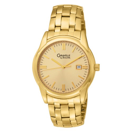 Caravelle by Bulova Men's 44B11 Bracelet Champagne Dial Watch