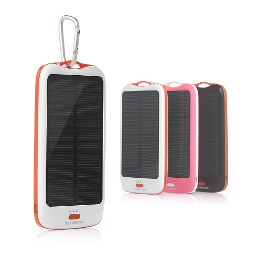 Poweradd™ Apollo2 Solar Panel Charger 10000mAh Dual-Port Portable Charger Backup External Battery Power Pack for iPhone 5S 5C 5 4S 4, iPad Air, Other iPads, iPods(Apple Adapters not Included), Samsung Galaxy S5 S4, S3, S2, Note 3, Note 2, Most Kinds of Android Smart Phones and Tablets, Gopro Camera and More Other Devices - Rose Red