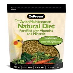 ZuPreem AvianMaintenance Natural Premium Bird Diet for Cockatiels