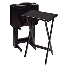 Winsome Wood 5-Piece TV Table Set, Black
