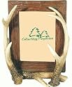 Antler & Rustic Wood Photo Frame, 5x7, Vertical