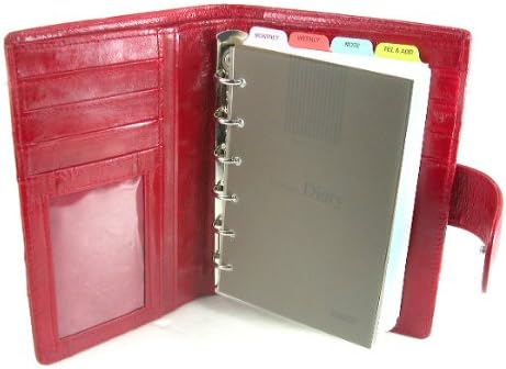 EEL Skin Leather Day Planner Organizer Agenda Purse Wallet Diary New