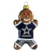 NFL Dallas Cowboys Blown Glass Gingerbread Man Ornament