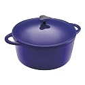 Rachel Ray 7-Quart Round Cast-Iron Dutch Oven, Blue