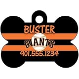 MLB Team Dog Tag Pet Id Tag Personalized w/ Name & Number (San Francisco Giants)