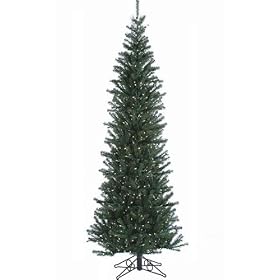 7' Alexandria Pine Pre-Lit Artificial Christmas Tree - Sleek Pencil Profile