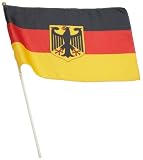 5Stern EM Stab-Flagge, Germany, Gr��e: 30cm x 45cm - 