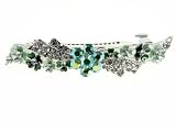 Emerald Floral Surprise Swarovski Barrette