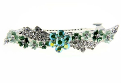 Click here to buy Emerald Floral Surprise Swarovski Barrette Jewelry.