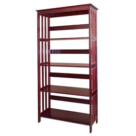 Ore International 4 Tier Bookshelves - Cherry