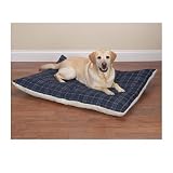 Medium - Red - Plaid Pillow Dog Bed with Berber Top