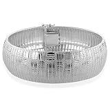 Sterling Silver 20mm Cleopatra Bracelet 7.5"