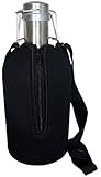 Craft Connections Beer Growler 64 oz Stainless Steel with Swing Top Lid & Neoprene Insulated Jacket Carrier Bag