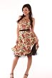 FOLTER Forever Yours Strapless Party Dress Tattoo Skulls Roses