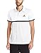 adidas Men's Tennis Court Polo, White/Black, X-Large