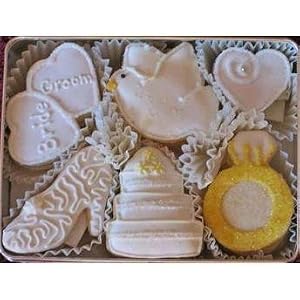Hand Decorated Sugar Cookies for the Bride and Groom by Wisconsinmade