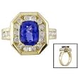 14K Yellow Gold Tanzanite and Diamond Ring