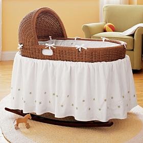 Baby Honey Bassinette and Bedding Set - Honey Bassinette (Blue Bedding Set) 39 x 22 x 36h