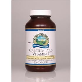 Nature's Sunshine CALCIUM PLUS VITAMIN D, 200 Tablets, Kosher