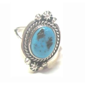 Buy Navajo Crafted Ladies Big Turquoise Ring Sz 7 by Roger Enterprises