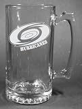 NHL Carolina Hurricanes Laser Etched 27oz Glass Beer Mug